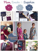 Plum, Smoke and Sapphire Wedding Color Robes- Premium Rayon Collection