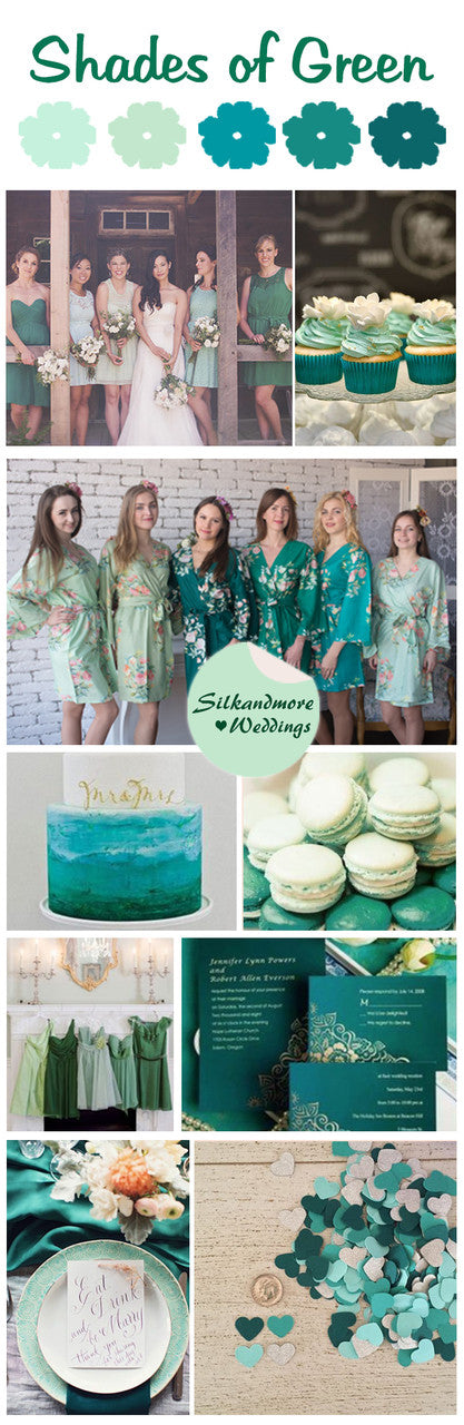 Shades of Green Wedding Color Palette