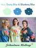 Mint, Dusty Blue and Blueberry Blue Color Robes - Premium Rayon Collection