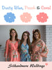 Dusty Blue, Peach and Coral Color Robes - Premium Rayon Collection