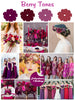 Berry Toned Wedding Color Robes