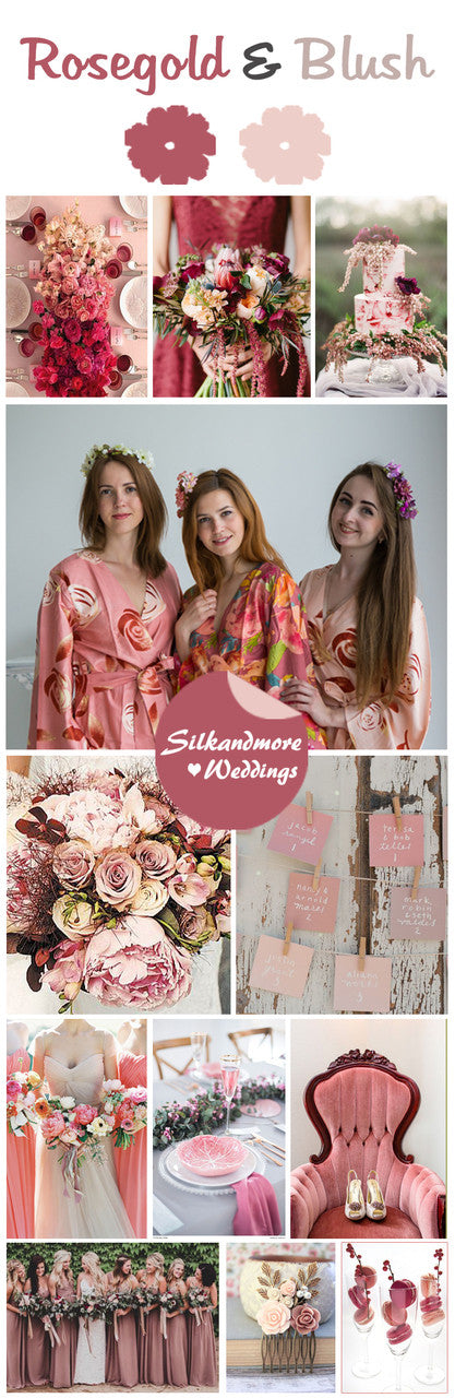 Rosegold and Blush Wedding Color Palette