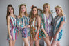 Mismatched Bridesmaids Rompers in Aztec Geometric Pattern