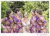 Purple Rosy Red Posy Robes for bridesmaids