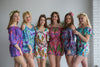 Mismatched Bridesmaids Rompers in Ikat Aztec Pattern