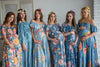 Mommies in Dusty Blue Floral Maxi Dresses