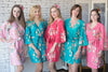 Shades of Pink and Turquoise Wedding Color Robes - Premium Rayon Collection