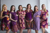 Eggplant Floral Birthing Gowns