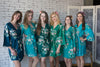Shades of Teal and Green Wedding Color Robes - Premium Rayon Collection