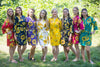Mismatched Sunflower Sweet Robes in bright tones