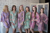 Sage, Lilac and Mauve Wedding Color Robes - Premium Rayon Collection