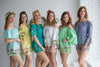 Mismatched Bridesmaids Rompers in Little Chirpies Pattern