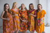 Mustard Floral Birthing Gowns 