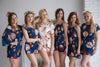 Mismatched Bridesmaids Rompers in Navy Blue Rumor among fairies Pattern
