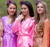 Pink Luxurious Silk Robe with Silk Chiffon Devore Sleeves