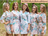 Antique Pink Blooming Flowers pattered Robes for bridesmaids | Getting Ready Bridal Robes