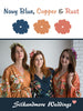 Navy Blue, Copper and Rust Wedding Color Palette 