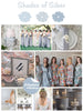 Shades of Silver Wedding Color Robes - Premium Rayon Collection 