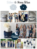 Silver and Navy Blue Wedding Color Robes - Premium Rayon Collection
