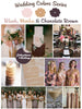 Blush, Mocha and Chocolate Brown Wedding Color Palette
