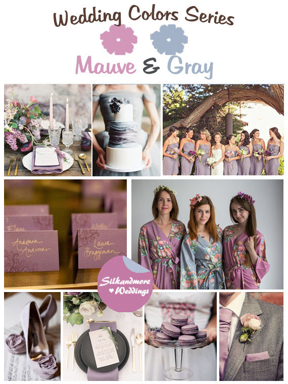 Mauve and Gray Wedding Color Palette