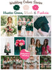 Hunter Green, Blush and Fuchsia Wedding Color Palette