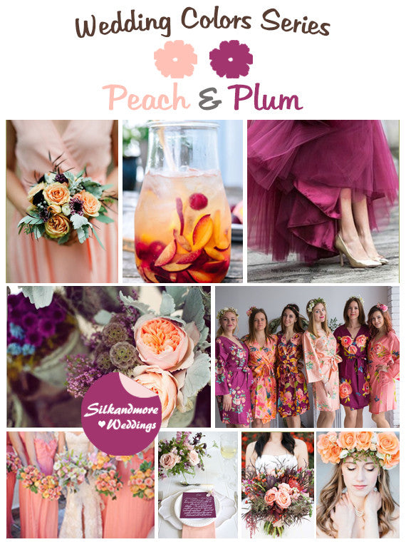 Peach and Plum Wedding Color Palette