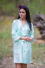 Plain Silk Robes for bridesmaids - Solid Mint Color | Getting Ready Bridal Robes