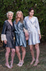 Silver and Gray Luxurious Silk Lace Robes