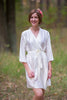 Plain Silk Robes for bridesmaids - Solid Ivory Color | Getting Ready Bridal Robes