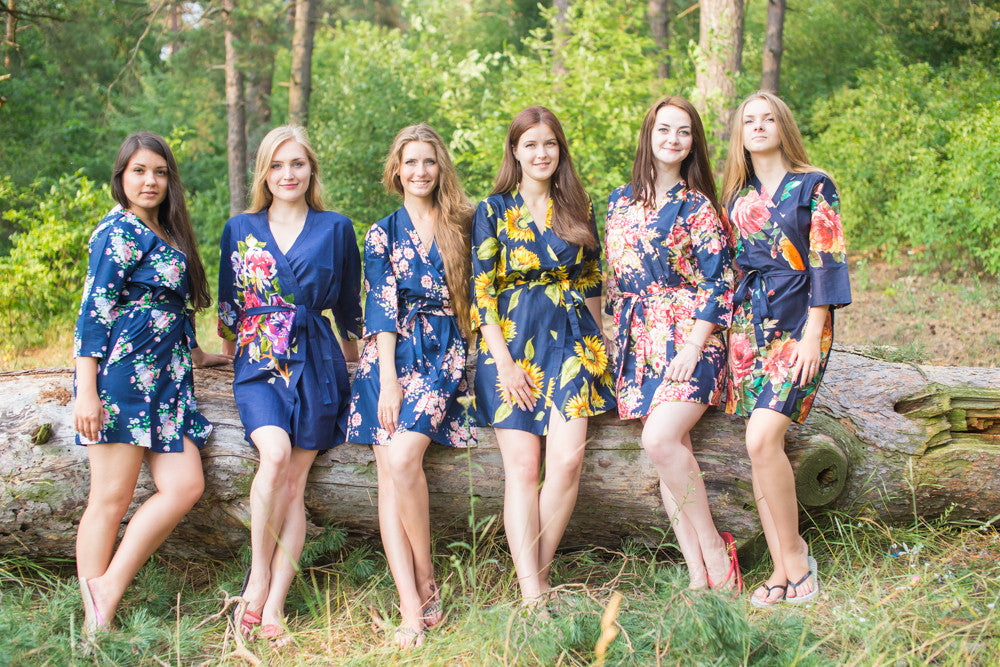 Assorted Navy Blues | SilkandMore Robes