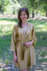 Plain Silk Robes for bridesmaids - Solid Dull Gold Color | Getting Ready Bridal Robes