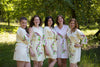 Light Yellow Climbing Vines Robes for bridesmaids