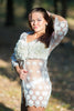 Oh Fay White Floral Lace Bridal Boudoir Robe