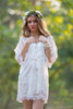Oh Alma White Floral Pearly Lace Bridal Robe