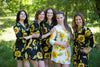 Black Sunflower Robes for bridesmaids | Getting Ready Bridal Robes
