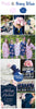 Navy Blue and Pink Wedding Color Robes