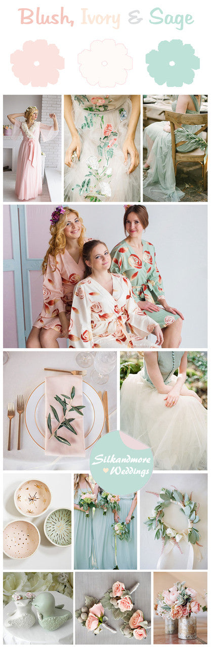 Blush, Ivory and Sage Wedding Color Theme