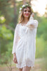 Oh Isabelle White Scalloped Lace Bridal Robe