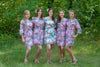 Pink Cute Bows pattered Robes for bridesmaids | Getting Ready Bridal Robes