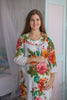 Mommies in White Red Floral Night Gowns