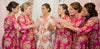 Magenta Floral Posy Robes for bridesmaids