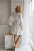 Lace Trimmed Bridal Robe from my Paris Inspirations Collection - Floral Scalloped Long Lace Cuffs