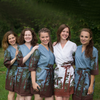Gray Tree of Life Robes for bridesmaids