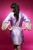 Lilac Silk Lace Bridesmaids Robe