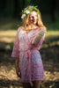 Oh Floral Pink Scalloped Lace Bridal Robe