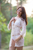 Oh Angelina Ivory Floral Lace Bridal Boudoir Robe