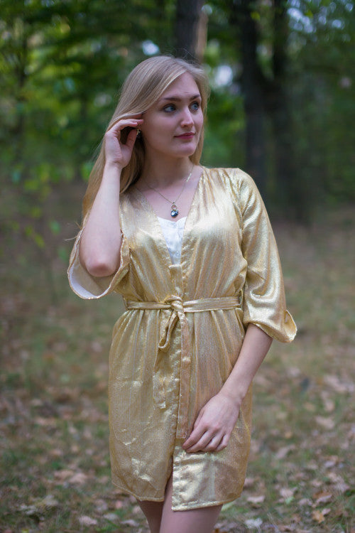 Oh Stella Shimmery Gold Bridal Robe