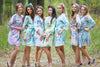 Mismatched Blooming Flowers Robes in soft tones