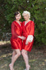 Red Luxurious Silk Lace Robes